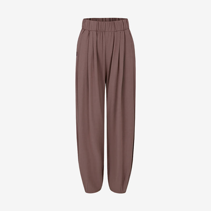 Buddha Stones Casual Plain Breathable Loose Women's Leica Harem Pants With Pockets - image 24