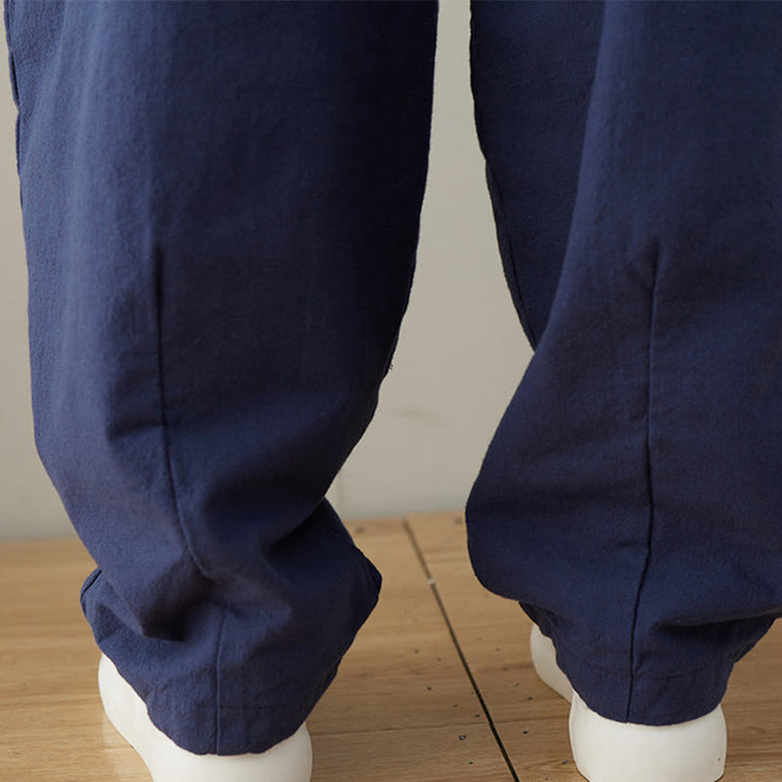 Buddha Stones Casual Plain Loose Women's Cotton Pants With Pockets - image 5