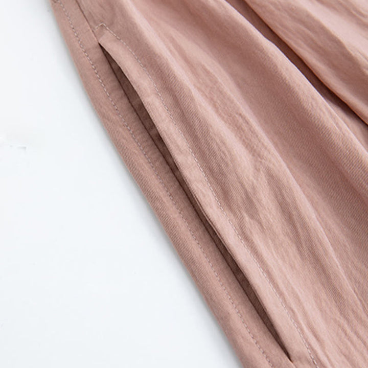 Buddha Stones Casual Plain Loose High elastic belly support Women's Viscose Wide Leg Pants With Pockets - image 15