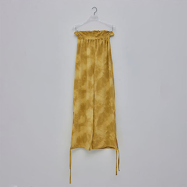 Buddha Stones Casual Trouser Leg Ties Ink Printing Women's Spandex Pants - image 11