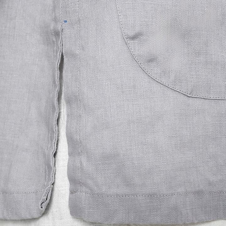 Buddha Stones Solid Color Frog-button Long Sleeve Linen Women's Shirts With Pockets - image 12