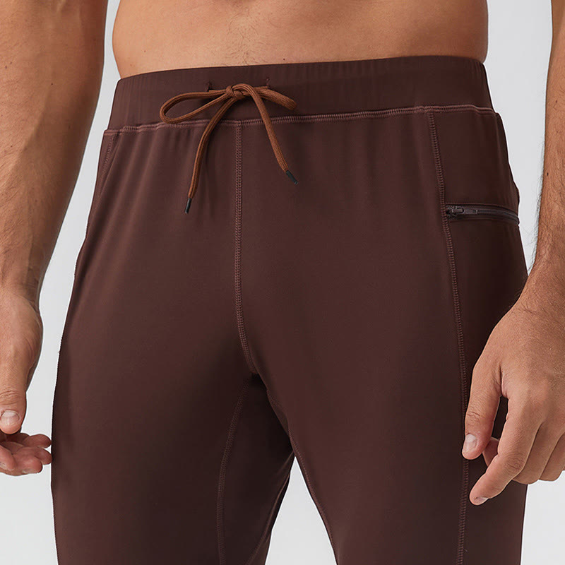 Buddha Stones High Waist Quick Dry Breathable Fitness Men's Leggings Pants With Zipper Pocket - image 7