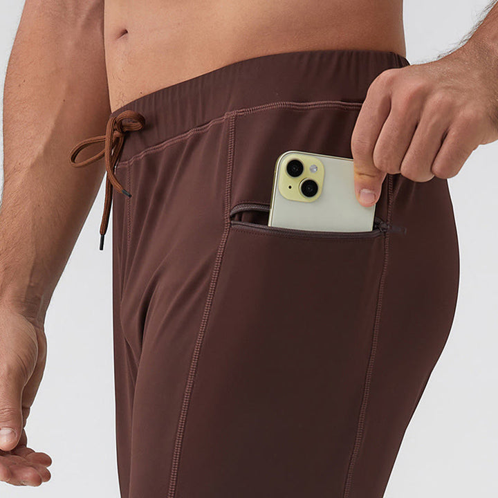 Buddha Stones High Waist Quick Dry Breathable Fitness Men's Leggings Pants With Zipper Pocket - image 6