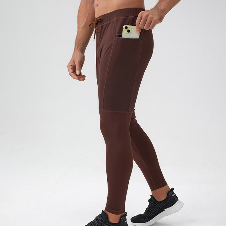 Buddha Stones High Waist Quick Dry Breathable Fitness Men's Leggings Pants With Zipper Pocket - image 1