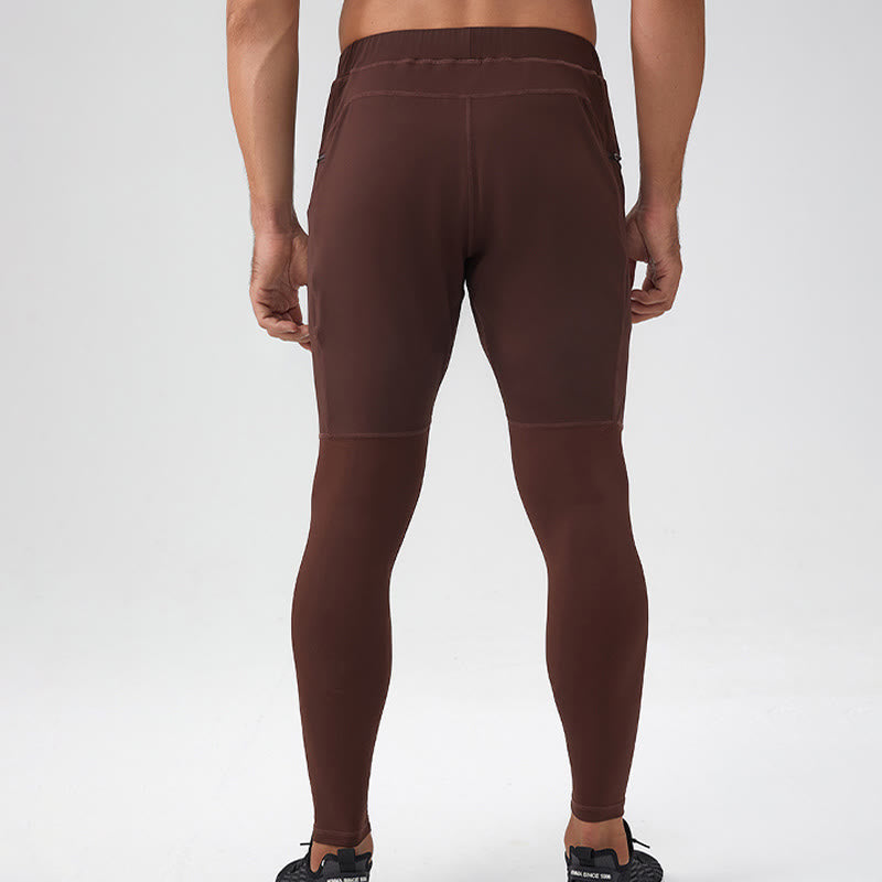 Buddha Stones High Waist Quick Dry Breathable Fitness Men's Leggings Pants With Zipper Pocket - image 4