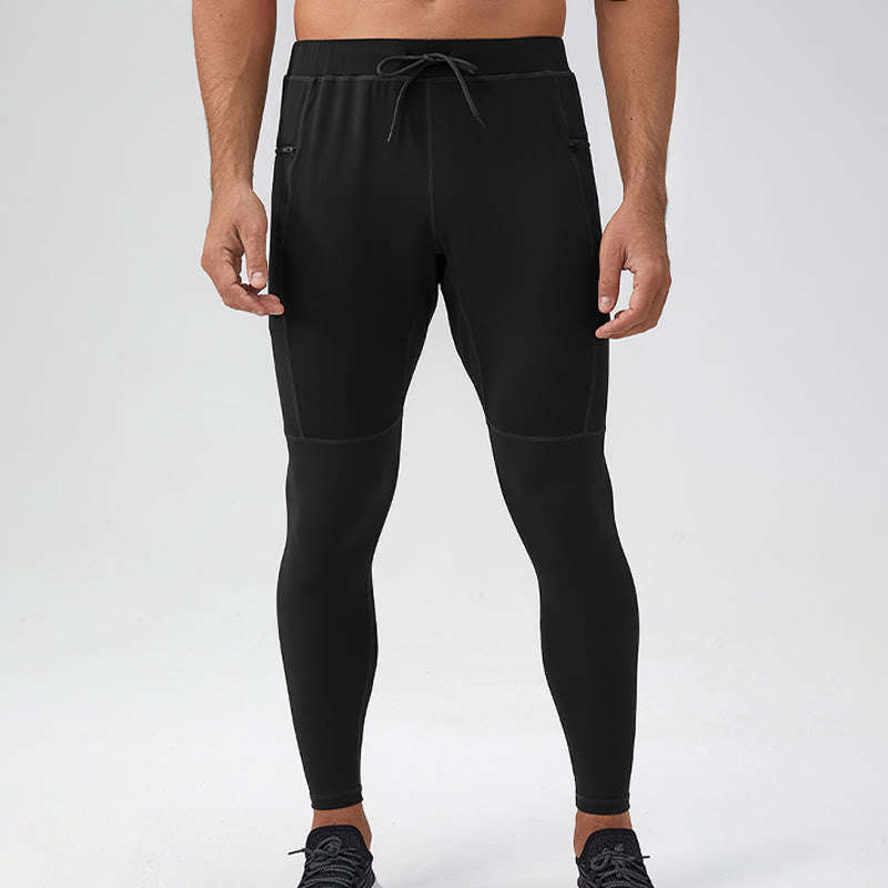 Buddha Stones High Waist Quick Dry Breathable Fitness Men's Leggings Pants With Zipper Pocket - image 19