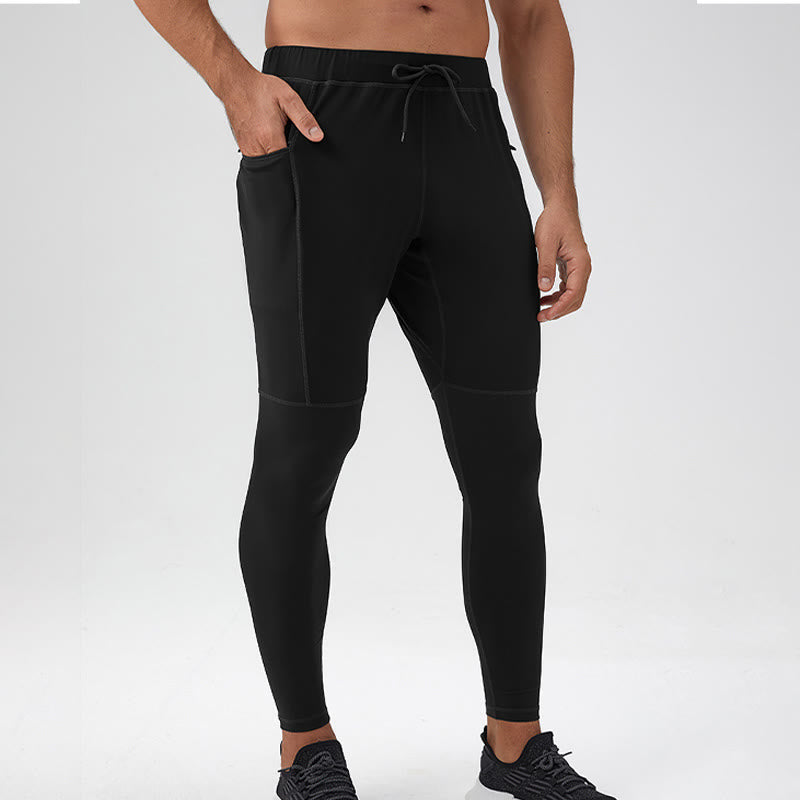 Buddha Stones High Waist Quick Dry Breathable Fitness Men's Leggings Pants With Zipper Pocket - image 21