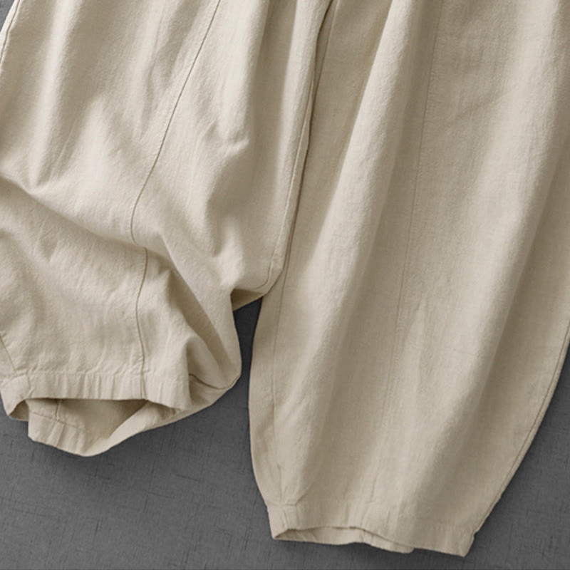 Buddha Stones Casual Plain 7-8 Length Women's Harem Pants With Pockets - image 4