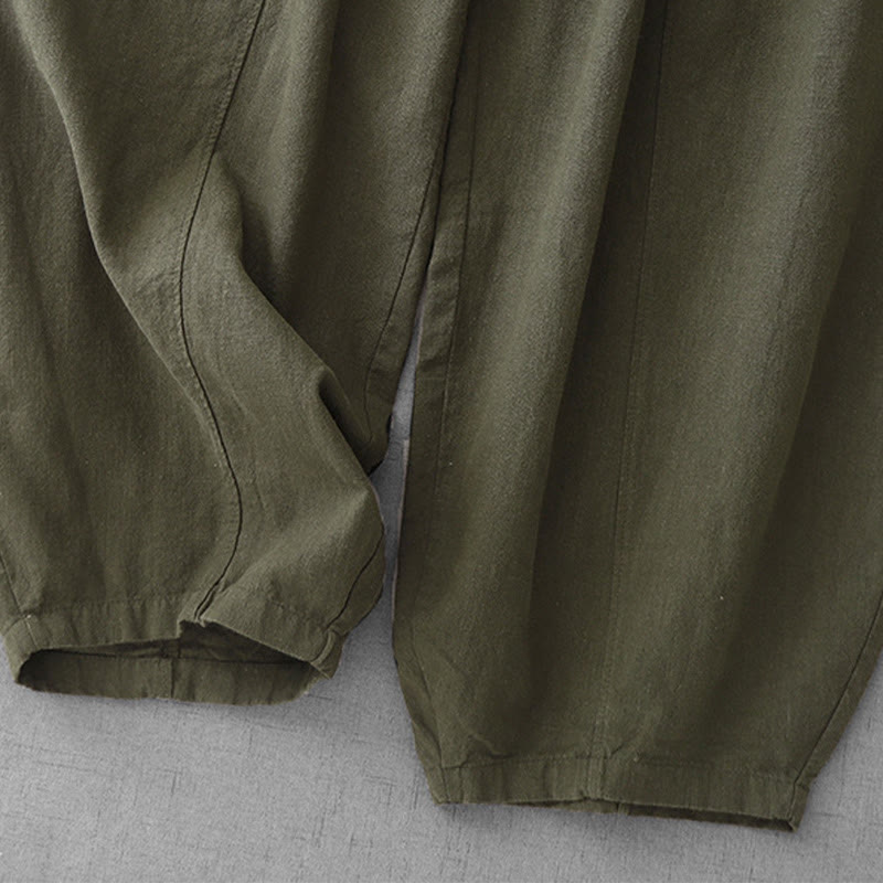 Buddha Stones Casual Plain 7-8 Length Women's Harem Pants With Pockets - image 29