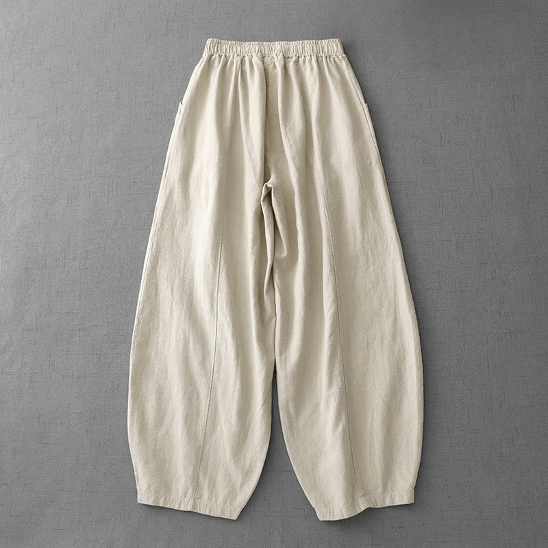 Buddha Stones Casual Plain 7-8 Length Women's Harem Pants With Pockets - image 1
