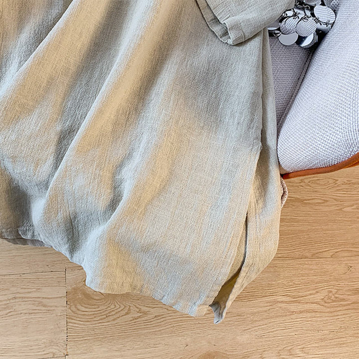 Buddha Stones Casual Women's Plain Frog-Button Stand Collar Design Long Sleeve Shirt - image 16