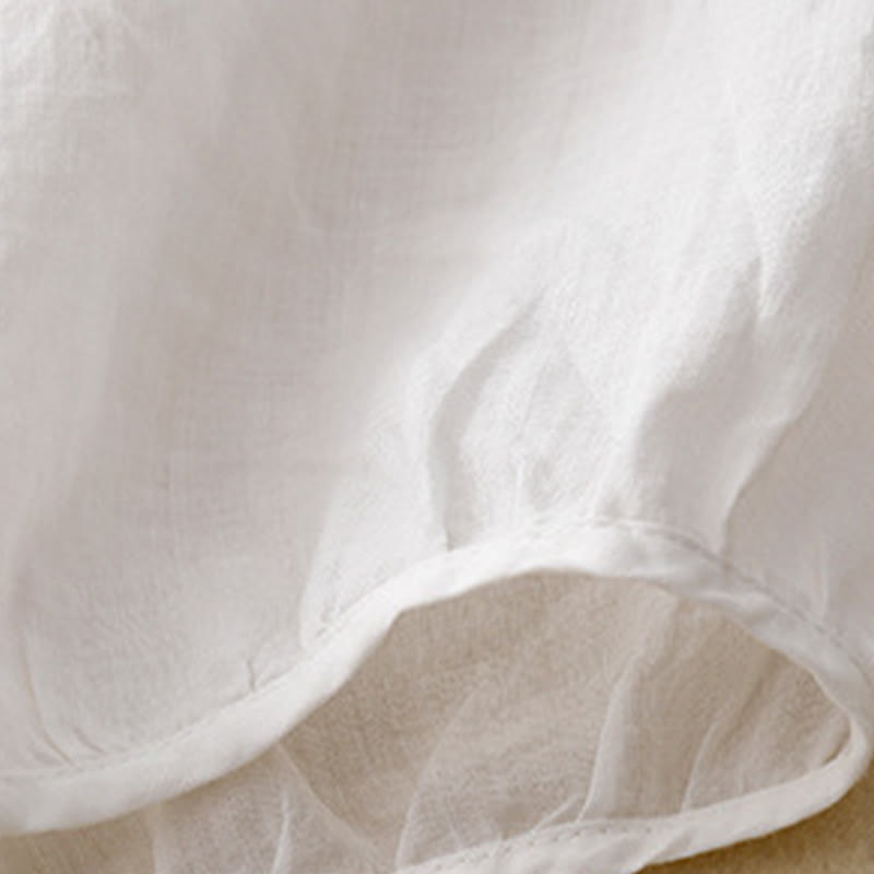 Buddha Stones Casual Plain Loose Women's V-Neck Design Half Sleeve Shirt - image 15