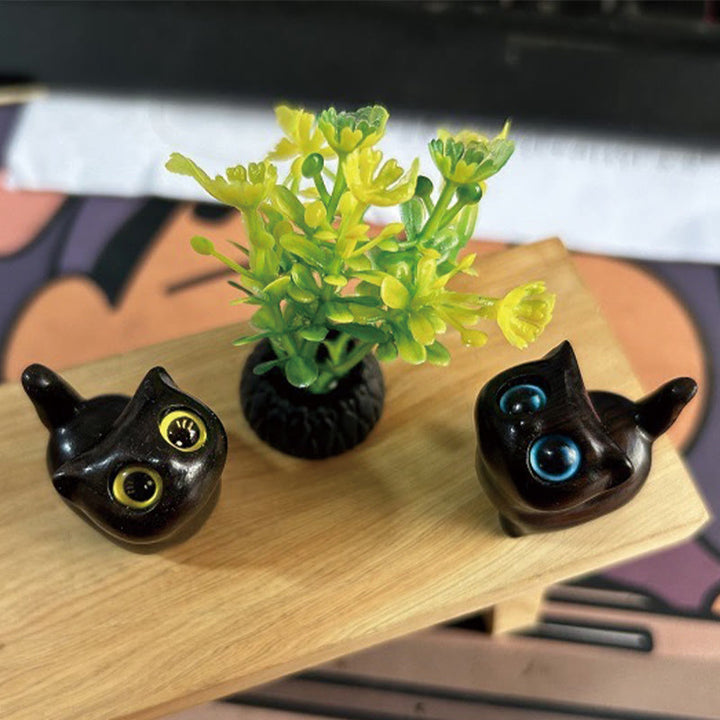 Buddha Stones Green Sandalwood Ebony Wood Sandalwood Small Leaf Red Sandalwood Mini Lucky Cat Peace Decoration - image 32