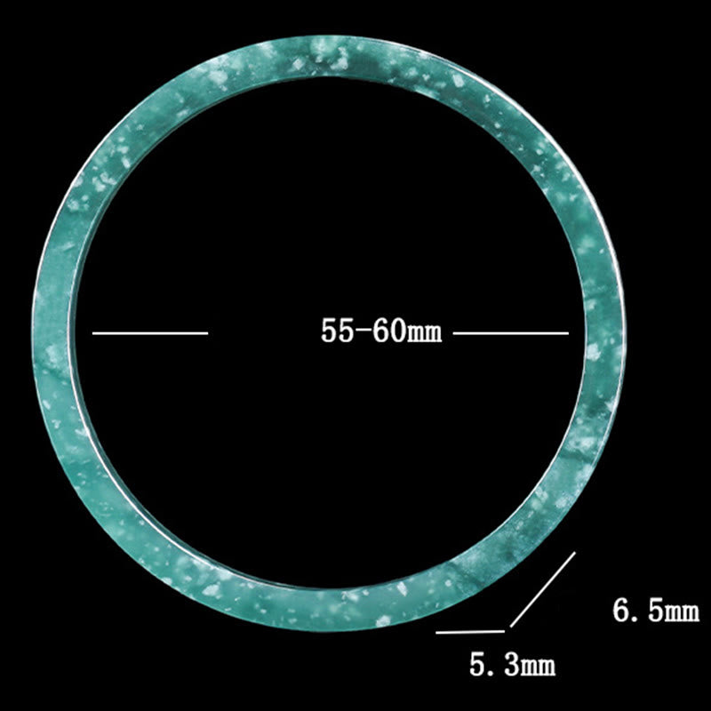 Buddha Stones Natural Jade Abundance Thin Bracelet Bangle - image 8