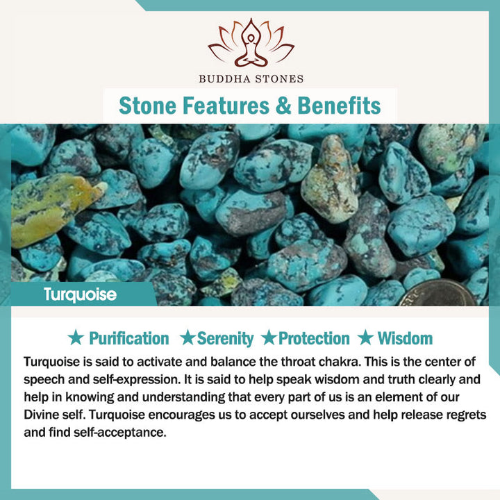 Buddha Stones Turquoise Beaded Strength Triple Wrap Bracelet