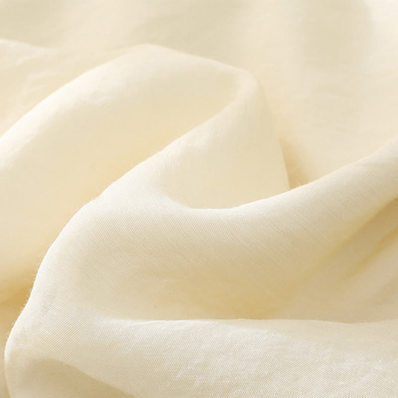 Buddha Stones Artistic Embroidery Flower Double Layer Chinese Frog Button Split Cotton Linen Women's Wide Leg Pants - image 9