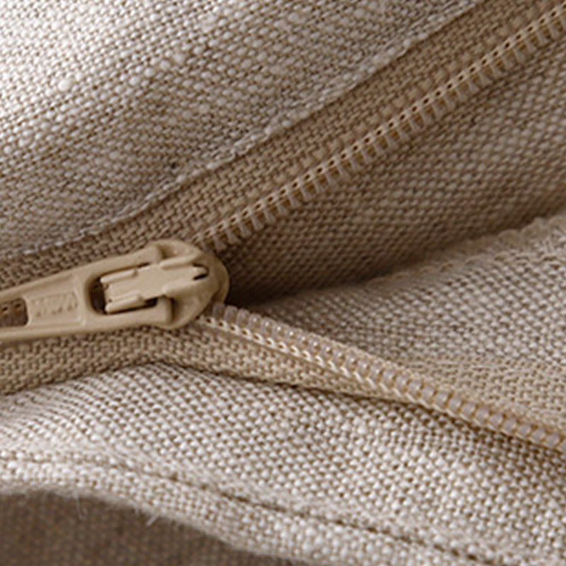 Buddha Stones Summer Casual Simple Design Linen Women's Wide Leg Pants With Zipper Pockets - image 48