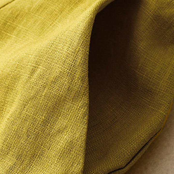 Buddha Stones Summer Casual Simple Zipper Design Linen Women's Wide Leg Pants With Pockets - image 53