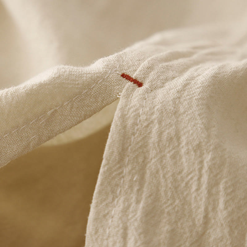 Buddha Stones Casual Simple Design Drawstring Split Cotton Linen Women's Wide Leg Pants With Pockets - image 14