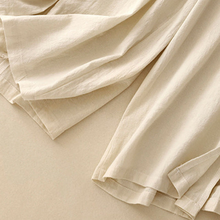 Buddha Stones Casual Simple Design Drawstring Split Women's Wide Leg Pants With Pockets - image 12