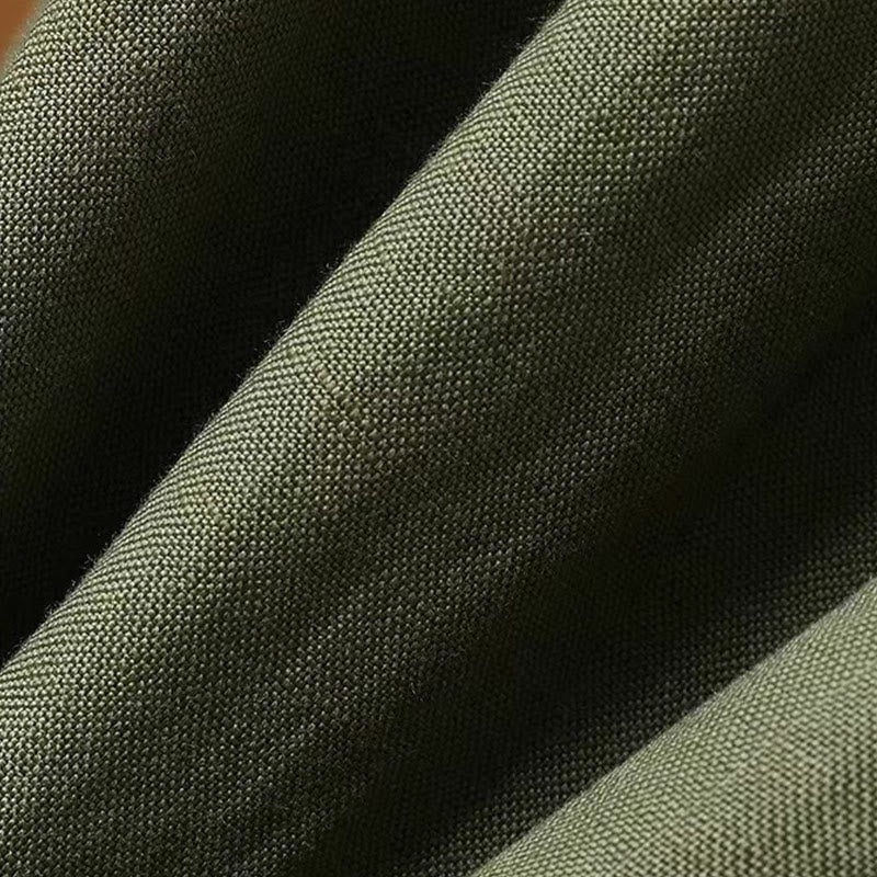 Buddha Stones Summer Casual Pure Color 7-8 Length Cotton Linen Women's Wide Leg Pants - image 4