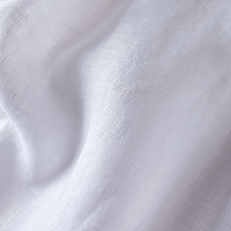 Buddha Stones Summer Daily Simple Wrinkle Design Cotton Linen Women's Shorts With Pockets - image 20