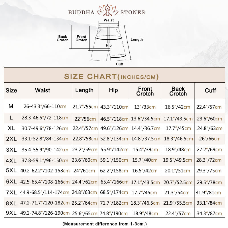 Buddha Stones Casual Solid Color Men's Straight Shorts With Pockets Cotton Shorts Men's Pants
