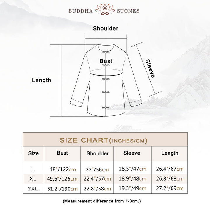 Buddha Stones Solid Color Button Long Sleeve Women's Shirt - image 5