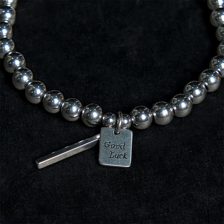 Buddha Stones Titanium Steel Good Luck Balance Bracelet