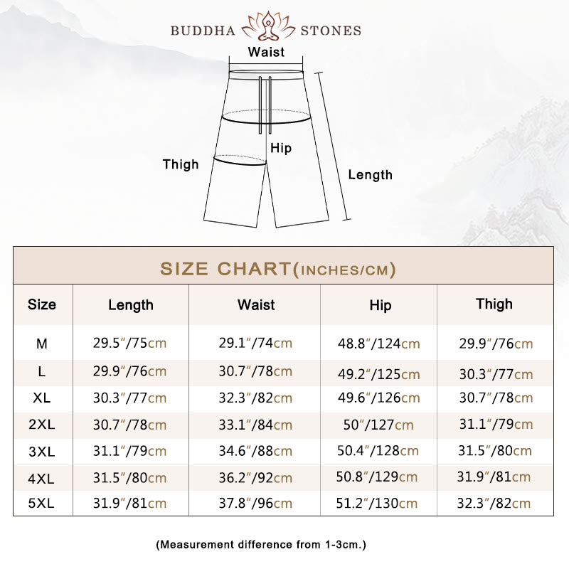 Buddha Stones Solid Color Mid-length Men's Wide Leg Pants With Pockets - image 5