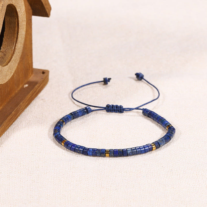 Buddha Stones Natural Lazurite Spacer Bead Positive Balance Bracelet