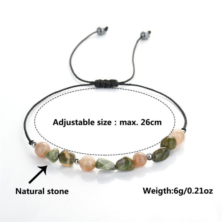 Buddha Stones You Are Amazing Rhyolite Sun Stone Positive Bracelet