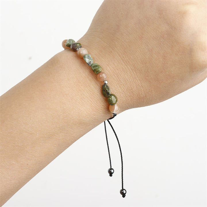 Buddha Stones You Are Amazing Rhyolite Sun Stone Positive Bracelet