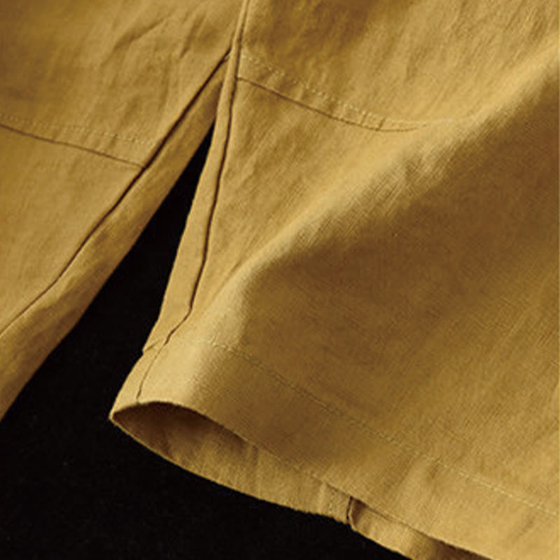 Buddha Stones Summer Casual Splicing Plain Design Women's Harem Pants With Pockets - image 8