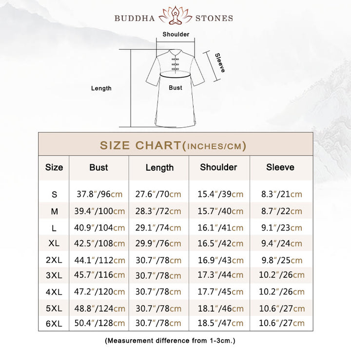 Buddha Stones 2Pcs Women's Short Sleeve Shirt Top T-Shirt Pants Meditation Zen Tai Chi Cotton Linen Clothing Set - image 3