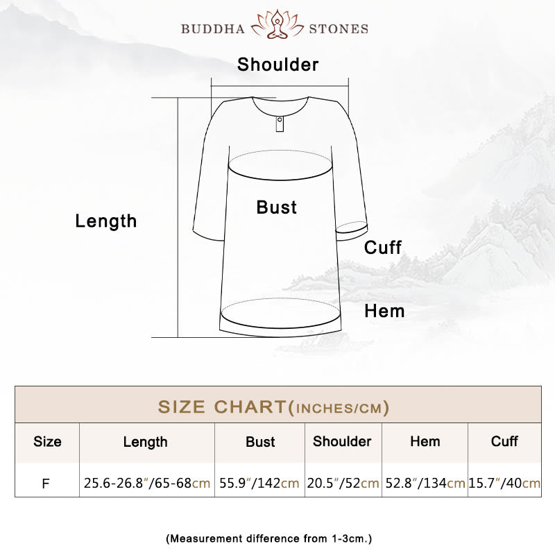 Buddha Stones Causal Half Sleeve Ramie Linen Cotton T-shirt Tee - image 3