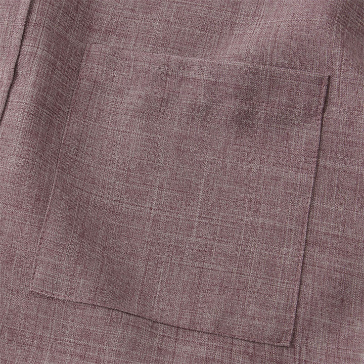 Buddha Stones Summer Men's Button Plain Short Sleeve Cotton Shirt With Pocket - image 18