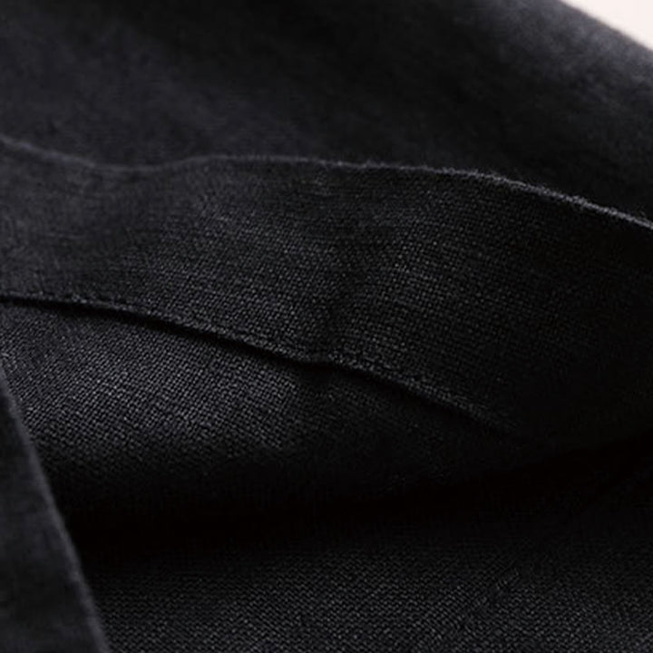 Buddha Stones Commute Solid Color 7-8 Length Cotton Linen Women's Wide Leg Pants With Pockets - image 14