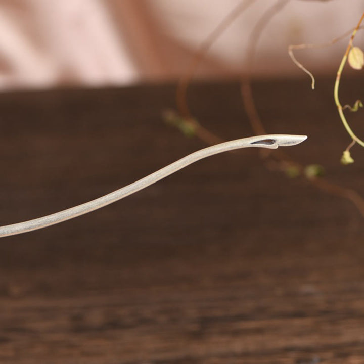 Buddha Stones 925 Sterling Silver Phoenix Tassels Protection Hairpin - image 12