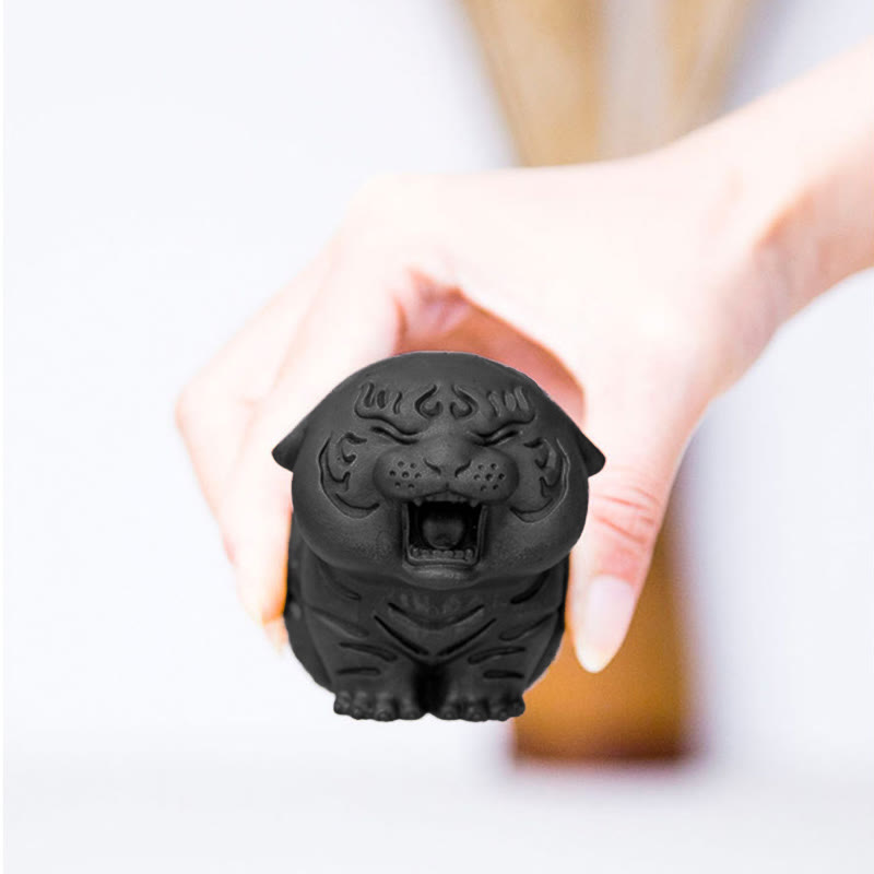 Buddha Stones Mini Cute Tiger Iron Powder Rust Cast Resin Statue Home Decoration - image 20