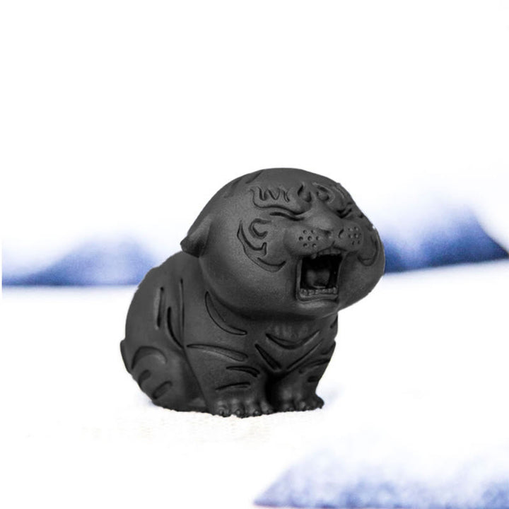 Buddha Stones Mini Cute Tiger Iron Powder Rust Cast Resin Statue Home Decoration - image 24