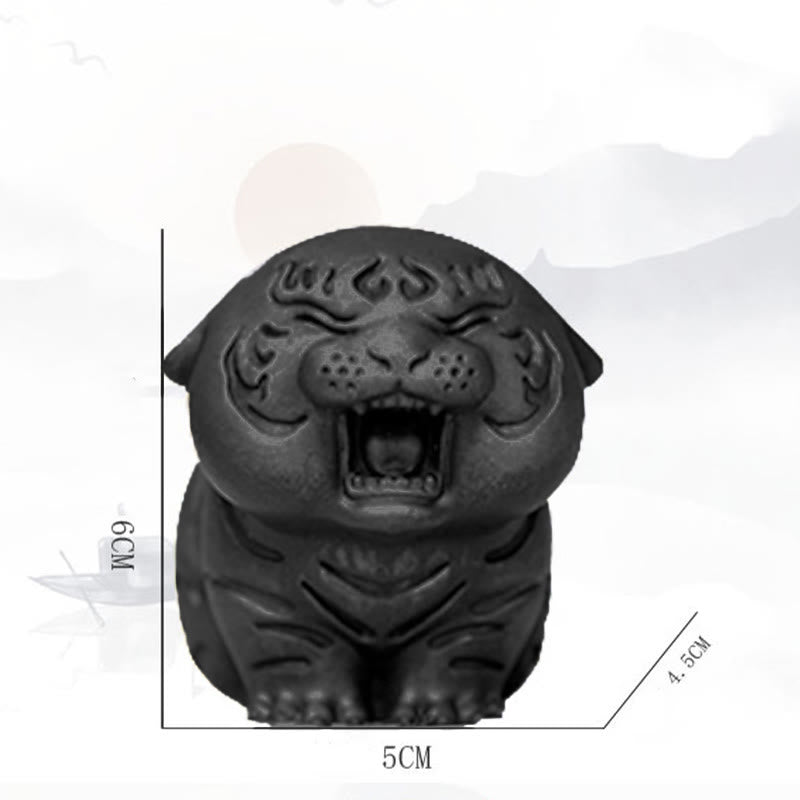 Buddha Stones Mini Cute Tiger Iron Powder Rust Cast Resin Statue Home Decoration - image 31
