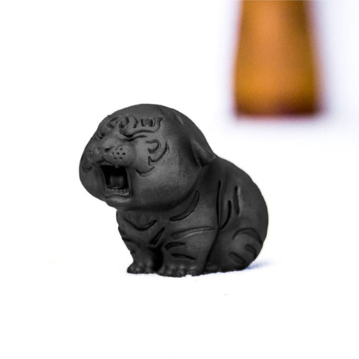 Buddha Stones Mini Cute Tiger Iron Powder Rust Cast Resin Statue Home Decoration - image 22