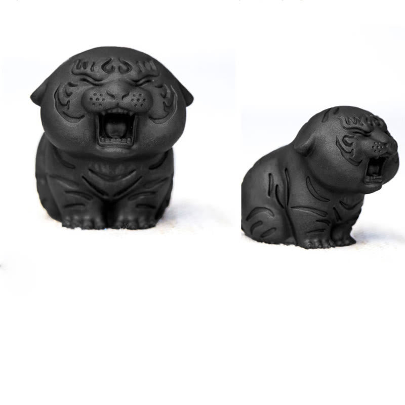 Buddha Stones Mini Cute Tiger Iron Powder Rust Cast Resin Statue Home Decoration - image 30
