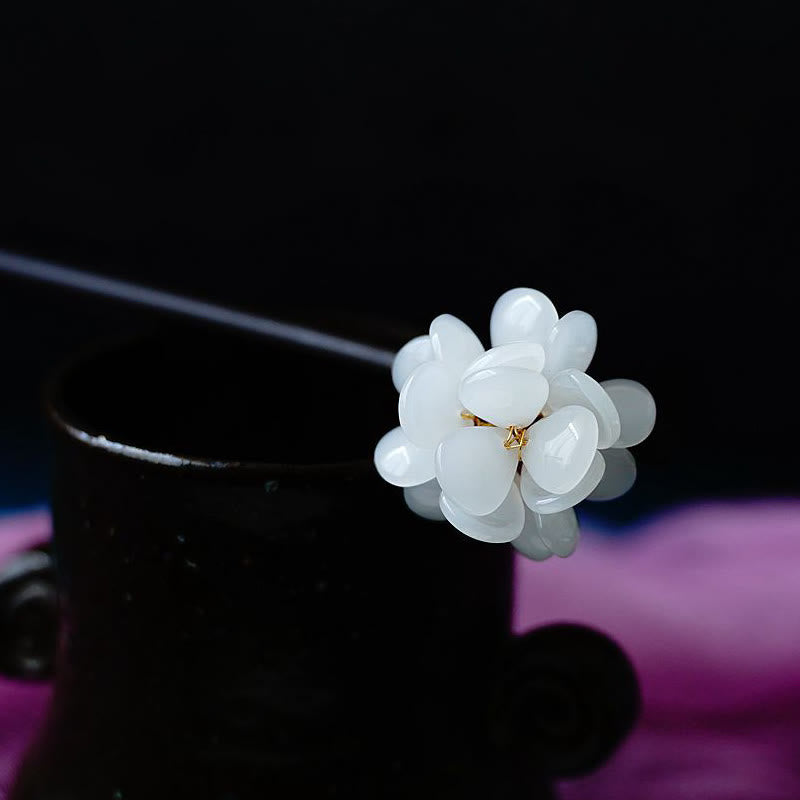 Buddha Stones Grain Wood Liuli Hydrangea Flowers Purity Hairpin