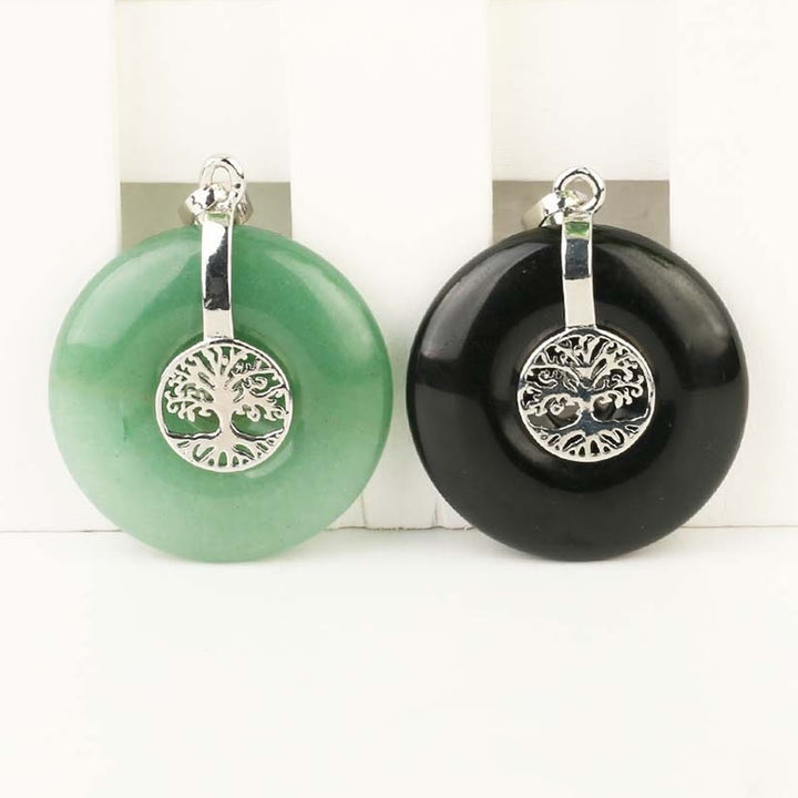 Buddha Stones Various Crystal Rose Quartz Green Aventurine Amethyst The Tree of Life Kindness Necklace Pendant - image 24