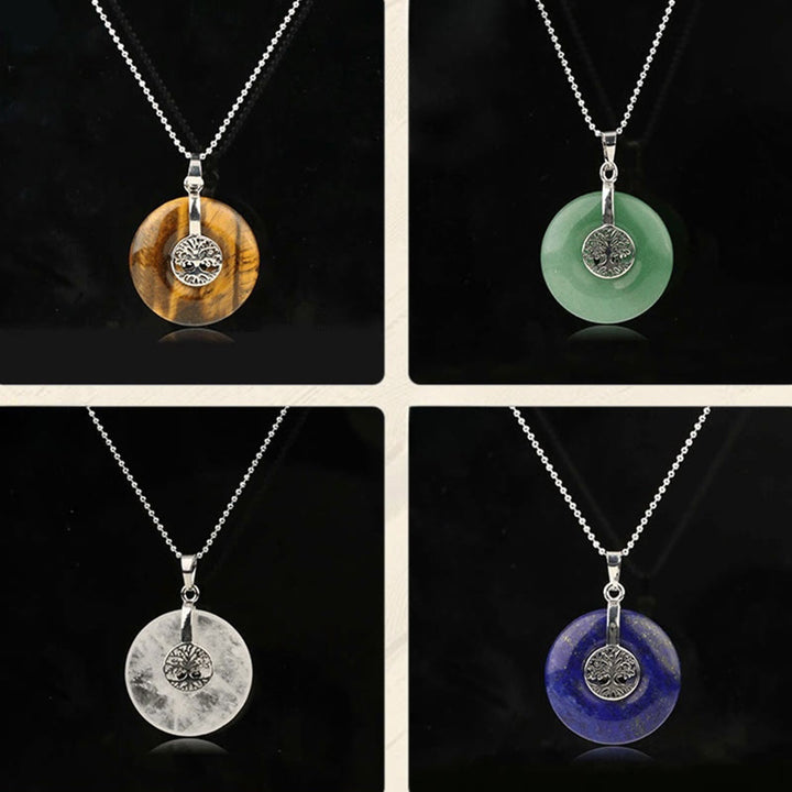 Buddha Stones Various Crystal Rose Quartz Green Aventurine Amethyst The Tree of Life Kindness Necklace Pendant - image 23