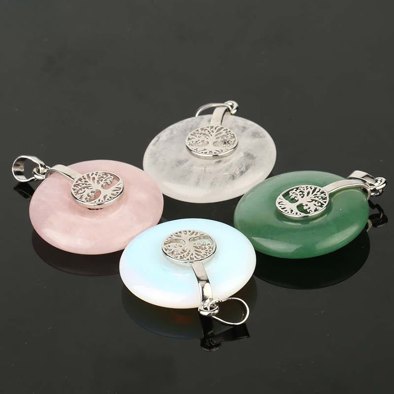 Buddha Stones Various Crystal Rose Quartz Green Aventurine Amethyst The Tree of Life Kindness Necklace Pendant - image 22