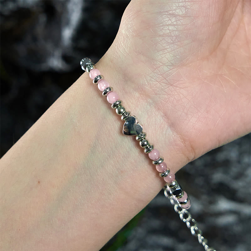 Buddha Stones Natural Stone Amazonite Amethyst Lazurite Lapis Lazuli Rose Quartz Heart Positive Balance Bracelet - image 22