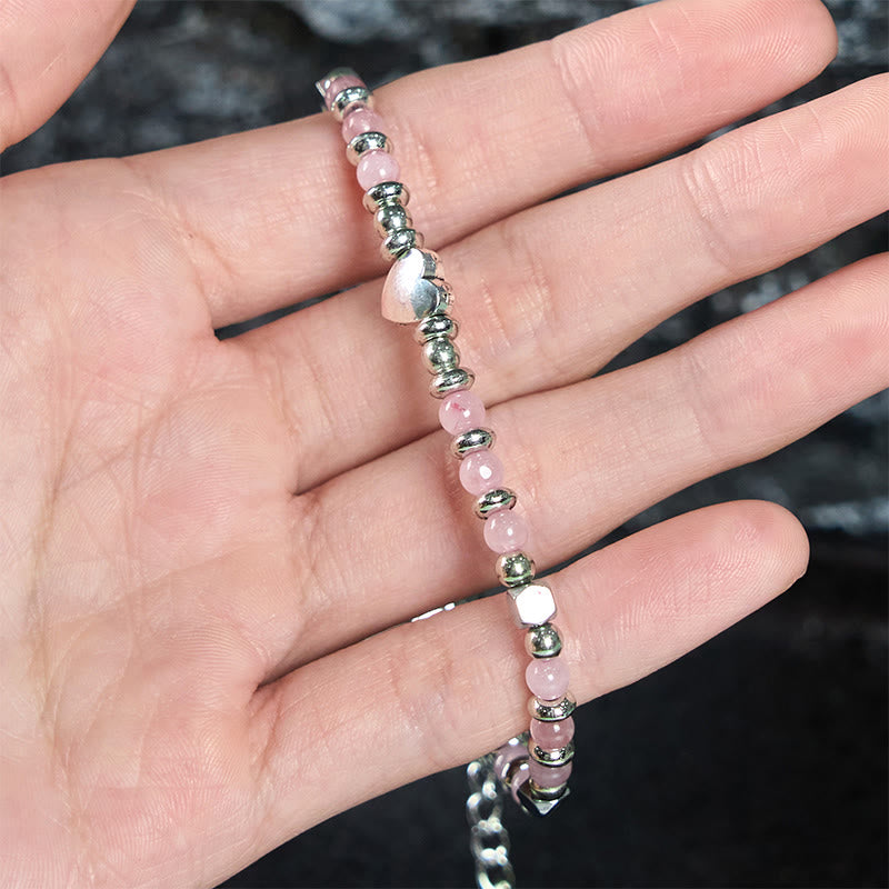 Buddha Stones Natural Stone Amazonite Amethyst Lazurite Lapis Lazuli Rose Quartz Heart Positive Balance Bracelet - image 23